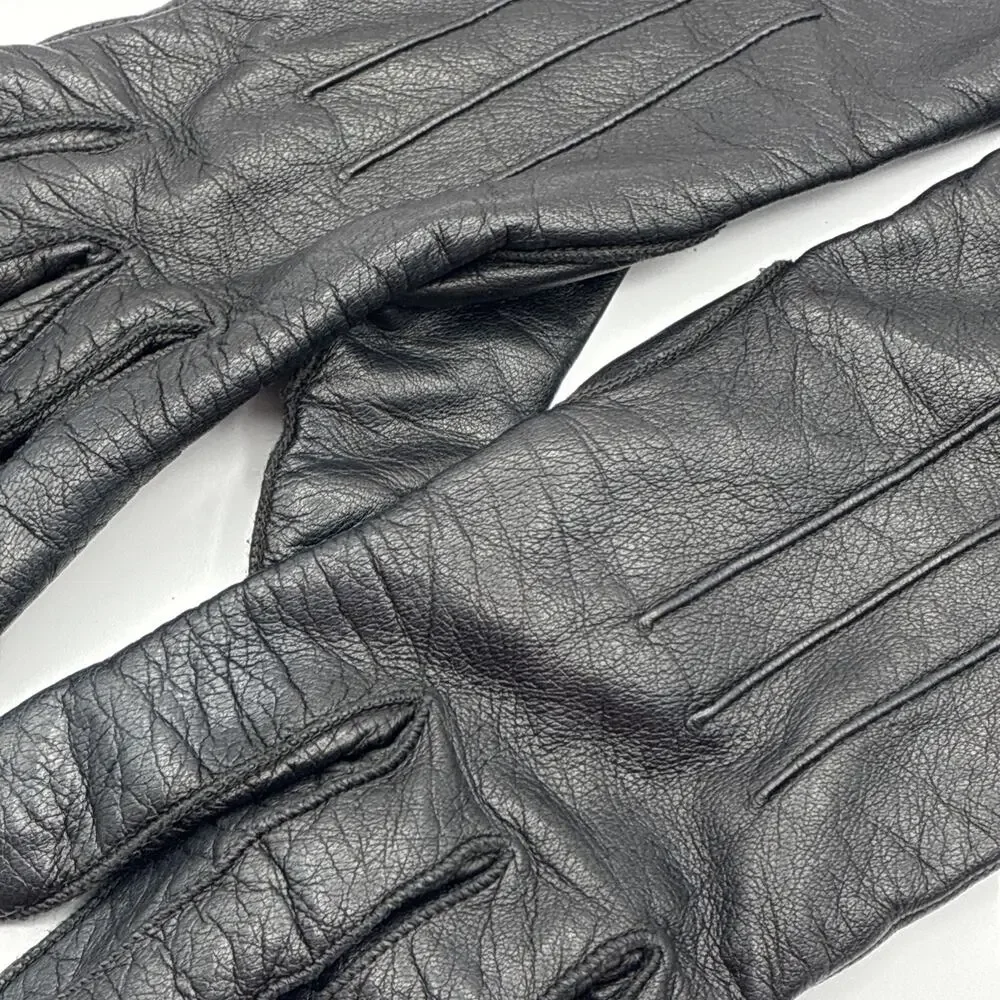 Coach Black Leather Women's Gloves Size 8